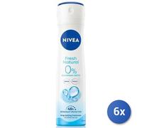 6x Bundle Nivea Deodorante Spray 150 Ml. Fresh Natural 81601 Made In Italy
