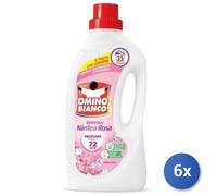 6x Bundle Omino Bianco Lavatrice Ninfea Rosa Lt 1,4
