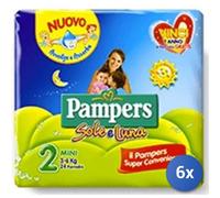 6x Bundle Pampers Pannolone Sole Luna 3- 6 Mini