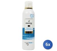 6x Bundle Pantene Lacca 250 Ml. 3 Tenuta Flessibile Made In Italy