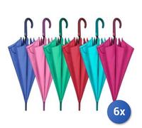 6x Bundle Perletti Ombrello Lungo Tinta Unita COLORE MISTO