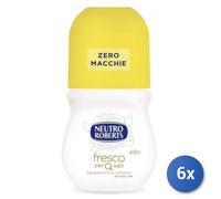 6x Bundle Roberts Deodorante Roll-On 50 Fresco Giallo