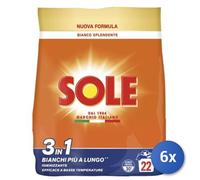 6x Bundle Sole Lavatrice Sacco 22 Misurini Bianco Solare Made In Italy
