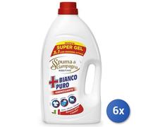6x Bundle Spuma Di Sciampagna Bianco Puro Gel 3In1 Lt 2,30