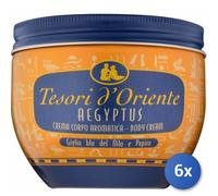 6x Bundle Tesori D'Oriente Corpo Crema Vaso 300 Ml. Aegyptus