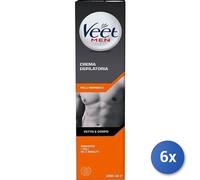6x Bundle Veet Uomo Gel Depilatoria Corpo P.Normali 200 Ml.
