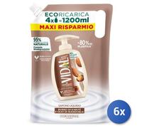 6x Bundle Vidal Olio Di Mandorle E Burro Di Karité 1500 Ml Sapone Liquido