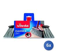 Vileda Scopa Classica 2 in 1 da Interni Pulizie Polvere Capelli 2 PEZZI sporco