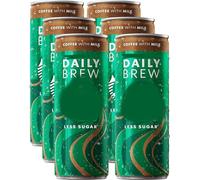 6X Caffellatte Daily Brew - Coffee with Milk - Gustoso Caffè a base di latte con Caffe Arabica [Lattina 250 ml