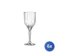 6x Calice Florian In Vetro Trasparente Piede Trasparente Per Cocktail 24,5Cl