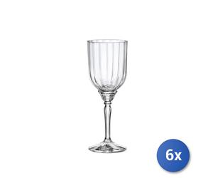 6x Calice Florian In Vetro Trasparente Piede Trasparente Per Cocktail 24,5Cl