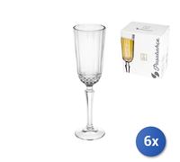 6x Calici Flute Diony In Vetro Cl 12,5, Trasparente