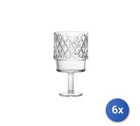 6x Calici H&H Baroque In Vetro Trasparente Cl30