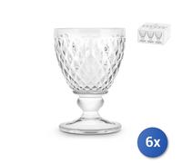 6x Calici In Vetro H&H Minerva 260 Ml Trasparente