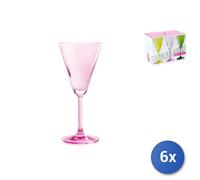 6x Calici In Vetro Jazz Summer Per Vino Cl16, H&H, Assortiti