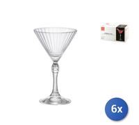 6x Calici In Vetro Trasparente America '20 Per Martini Small Cl15,5
