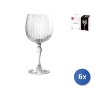 6x Calici In Vetro Trasparente America'20 Per Gintonic Cl75