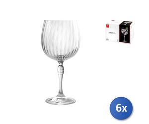 6x Calici In Vetro Trasparente America'20 Per Gintonic Cl75