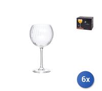 6x Calici In Vetro Trasparente Decorato Symetrie Per Gin, 58Cm