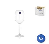 6x Calici In Vetro Trasparente Enoteca Per Vino Cl35
