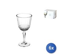 6x Calici Vino Diony In Vetro Cl 23