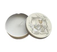 6X CANDELA in scatola di latta PRIMA COMUNIONE 8x2 cm BOMBONIERA 1CRA