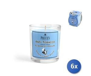 6x Candele Price's Freshair Antitobacco 30h