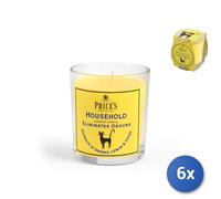 6x Candele Price's Freshair Household 30h