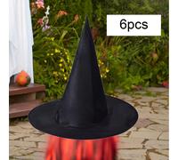 6x Cappello da strega di Halloween Cappello a punta Cappello a cilindro per