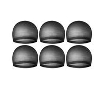 Ｚｉａｌｏｆｉ 6x Cappucci per Parrucca Cappucci per Applicazione Parrucca Rete per Capelli Poliestere Invisibile per Donne Cuffia a Calza per Parrucche per Feste di, Nero