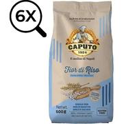 6x Caputo Fior di Riso Farina di Riso Per Dolci e Salati Senza Glutine 6x500gr