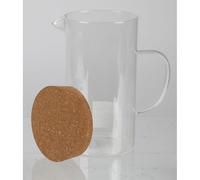 6x Caraffa 1,7L Vetro Korkdeckel Latte Contenitore Succhi di Frutta Acqua Vino