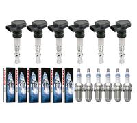 6x Carne & Doria Bobina Accensione + 6x Bosch Candela Super 4 Adatto A per BMW
