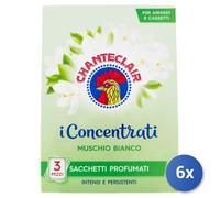 6x Chanteclair Sacchetti Profumati 3 Pezzi Muschio