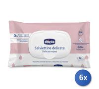 6x Chicco Salviette Baby 72 Pezzi Con Pop-Up Delicate