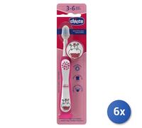 6x Chicco Spazzolino Dentini Da Latte 3-6 Anni Rosa