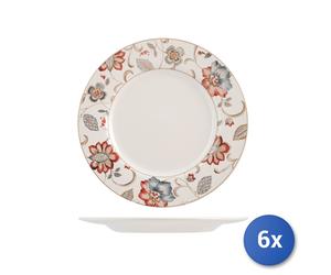 6x Churchill Piatto tavola piano Jacobean in earthenware cm 27.