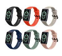 kwmobile 6X Cinturino Compatibile con Huawei Band 6 & 6 PRO/Honor Band 7 & 6 - Cinturini Silicone di Ricambio - Fascetta con Fibbia per Smartwatch 14-22 cm