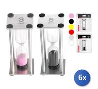 6x Clessidre Metallo Assortito 3/5min Home