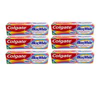 6X Colgate Max White Design Edition Crystal Mint Dentifricio (6X 75Ml)