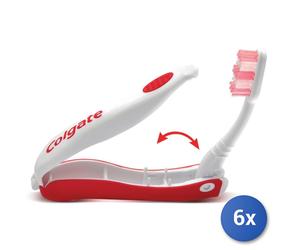 6x Colgate Spazzolino Richiudibile Da Viaggio