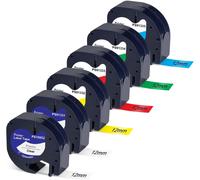 6X Compatibile Di Ricambio per Dymo Letratag 12Mm X 4M