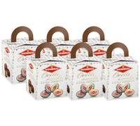 6X Condorelli Ovetti di Cioccolato al Latte e Fondenti Ripieni con Crema al Pistacchio, Gianduia e Arancia in Scatola Cubo 120g