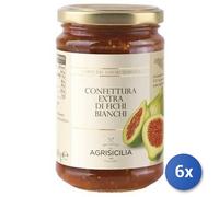 6x Confettura Agrisicilia Extra Fichi Bianchi Gr.360