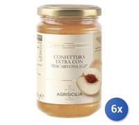 6x Confettura Agrisicilia Extra Pesca Bivona Igp Gr.360