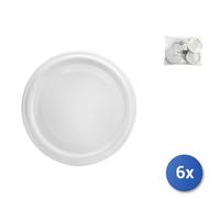 6x Confezione 8 capsule Twist-off in metallo colore bianco 82 mm.