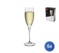 6x Confezioni 2 Calici In Vetro Galileo Champagne cl 26 Trasparente Bormioli
