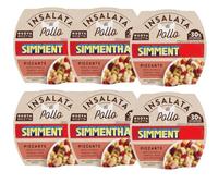 6X Confezioni per Simmenthal Piccante Insalata di Petto di Pollo con Fagiolini Cannellini, Mais e Fagioli Rossi, 6 Lattine da 160 gr