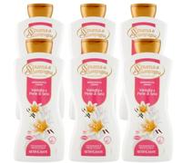6X Confezioni per Spuma di Sciampagna Bagnodoccia Crema Setificante Perle di Seta e Vaniglia - 6x650 ml