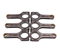 6x Conrods H-Beam Connecting Rods Bielle Bielas for Audi RS4 B5 AZR/ASJ 6.0629''